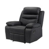 Hanna Manual Reclining Chair | Black Top Grain Leather BM338546