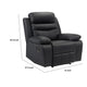 Hanna Manual Reclining Chair | Black Top Grain Leather BM338546