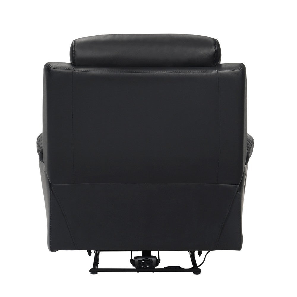 Hanna Power Reclining Chair | USB Port | Black Top Grain Leather BM338547