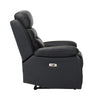 Hanna Power Reclining Chair | USB Port | Black Top Grain Leather BM338547