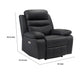 Hanna Power Reclining Chair | USB Port | Black Top Grain Leather BM338547