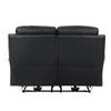 Hanna Power Double Reclining Loveseat | Black Leather | USB | 64’’ BM338549