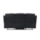 Hanna Manual Double Reclining Sofa | Black Top Grain Leather | 87’’ BM338550