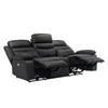 Hanna Power Dual Reclining Sofa | Black Top Grain Leather | USB | 87’’ BM338551