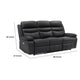 Hanna Power Dual Reclining Sofa | Black Top Grain Leather | USB | 87’’ BM338551