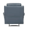 Hanna Manual Reclining Chair | Blue Top Grain Leather Cushions BM338552
