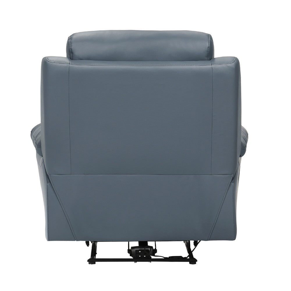 Hanna Power Reclining Chair | Blue Top Grain Leather Cushions | USB
