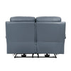 Hanna Power Double Recliner Loveseat | Blue Leather | USB | 64’’ BM338555