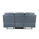 Hanna Power Double Recliner Loveseat | Blue Leather | USB | 64’’ BM338555
