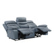 Hanna Power Double Reclining Sofa | Blue Grain Leather | USB | 87’’ BM338557