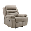 Hanna Manual Reclining Chair | Latte Brown Top Grain Leather Cushions BM338558