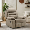 Hanna Manual Reclining Chair | Latte Brown Top Grain Leather Cushions BM338558