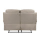 Hanna Manual Double Recliner Loveseat | Latte Brown Leather | 64’’ BM338560