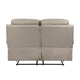 Hanna Manual Double Recliner Loveseat | Latte Brown Leather | 64’’ BM338560