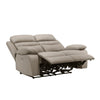 Hanna Power Dual Recliner Loveseat | Latte Brown Leather | USB | 64’’ BM338561