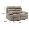 Hanna Power Dual Recliner Loveseat | Latte Brown Leather | USB | 64’’ BM338561