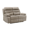 Hanna Power Dual Recliner Loveseat | Latte Brown Leather | USB | 64"