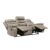 Hanna Manual Double Recliner Sofa | Latte Brown Grain Leather | 87’’ BM338562