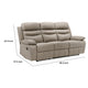 Hanna Manual Double Recliner Sofa | Latte Brown Grain Leather | 87’’ BM338562