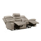 Hanna Power Dual Recliner Sofa | USB | Latte Brown Grain Leather 87’’ BM338563
