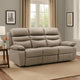 Hanna Power Dual Recliner Sofa | USB | Latte Brown Grain Leather 87’’ BM338563