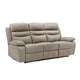 Hanna Power Dual Recliner Sofa | USB | Latte Brown Grain Leather 87’’ BM338563