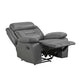 Conia Manual Reclining Chair | Dark Gray Top Grain Leather BM338564