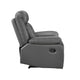 Conia Manual Reclining Chair | Dark Gray Top Grain Leather BM338564