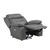 Conia Power Reclining Chair | Dark Gray Top Grain Leather | USB Port BM338565