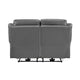 Conia Power Double Recliner Loveseat | Dark Gray Leather | USB | 63’’ BM338567