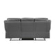 Conia Manual Double Recliner Sofa | Dark Gray Top Grain Leather 87’’ BM338568