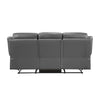 Conia Manual Double Recliner Sofa | Dark Gray Top Grain Leather 87’’ BM338568