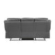 Conia Manual Double Recliner Sofa | Dark Gray Top Grain Leather 87’’ BM338568