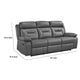 Conia Manual Double Recliner Sofa | Dark Gray Top Grain Leather 87’’ BM338568