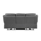 Conia Power Double Recliner Sofa | Dark Gray Leather | USB | 87’’ BM338569