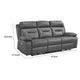 Conia Power Double Recliner Sofa | Dark Gray Leather | USB | 87’’ BM338569