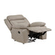 Conia Manual Reclining Chair | Latte Beige Top Grain Leather Cushions BM338570