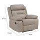 Conia Manual Reclining Chair | Latte Beige Top Grain Leather Cushions BM338570