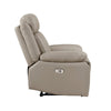 Conia Power Reclining Chair | Soft Latte Beige Leather | USB Charger BM338571