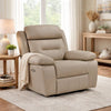 Conia Power Reclining Chair | Soft Latte Beige Leather | USB Charger