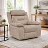 Conia Power Reclining Chair | Soft Latte Beige Leather | USB Charger