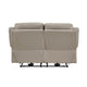 Conia Power Double Recliner Loveseat | USB | Latte Beige Leather 63’’ BM338573