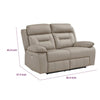 Conia Power Double Recliner Loveseat | USB | Latte Beige Leather 63’’ BM338573