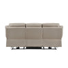 Conia Power Double Reclining Sofa | Latte Beige Leather | USB | 87’’ BM338575