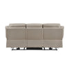 Conia Power Double Reclining Sofa | Latte Beige Leather | USB | 87’’ BM338575