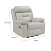 Conia Manual Reclining Chair | Light Gray Silver Leather BM338576