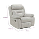 Conia Manual Reclining Chair | Light Gray Silver Leather BM338576