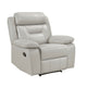 Conia Manual Reclining Chair | Light Gray Silver Leather BM338576