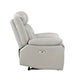 Conia Power Reclining Chair | Light Gray Silver Leather | USB Port BM338577