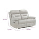 Conia Manual Dual Recliner Loveseat | Light Gray Silver Leather 63’’ BM338578